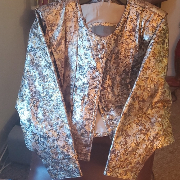 Modesto Bertotto Italy Jackets & Blazers - Crop metallic Italian Jacket